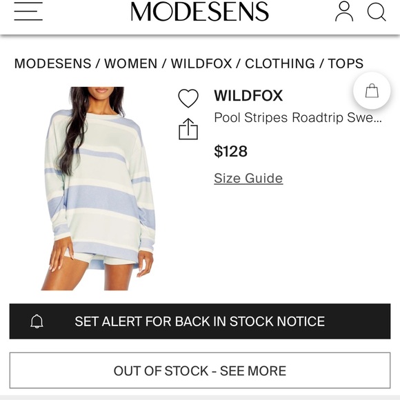 Wildfox Pool Stripes Roadtrip Sweater - Picture 6 of 6